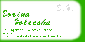 dorina holecska business card